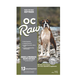 OC Raw Duck & Produce Frozen Raw Dog Food Patties 6lb