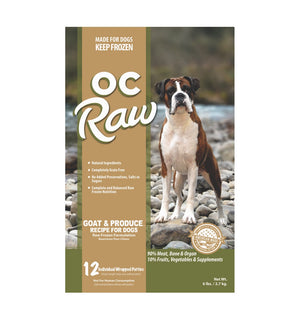 OC Raw Goat & Produce Frozen Raw Dog Food Patties 6lb