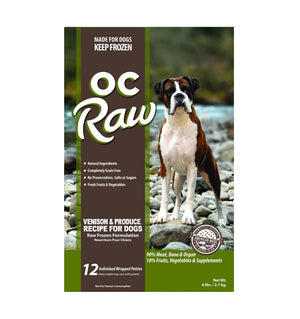 OC Raw Venison & Produce Frozen Raw Dog Food Patties 6lb