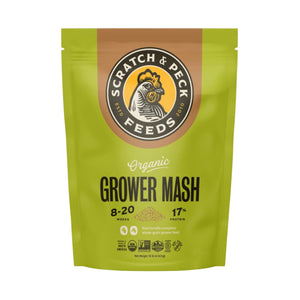 Scratch & Peck Organic Grower Mash Chicken Feed 10lb