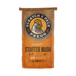 Scratch & Peck Organic Starter Mash Chicken Feed 40lb