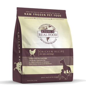 Steve's Chicken Recipe Frozen Raw Food for Dogs & Cats
