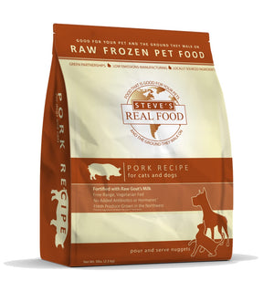 Steve's Pork Recipe Frozen Raw Food for Dogs & Cats